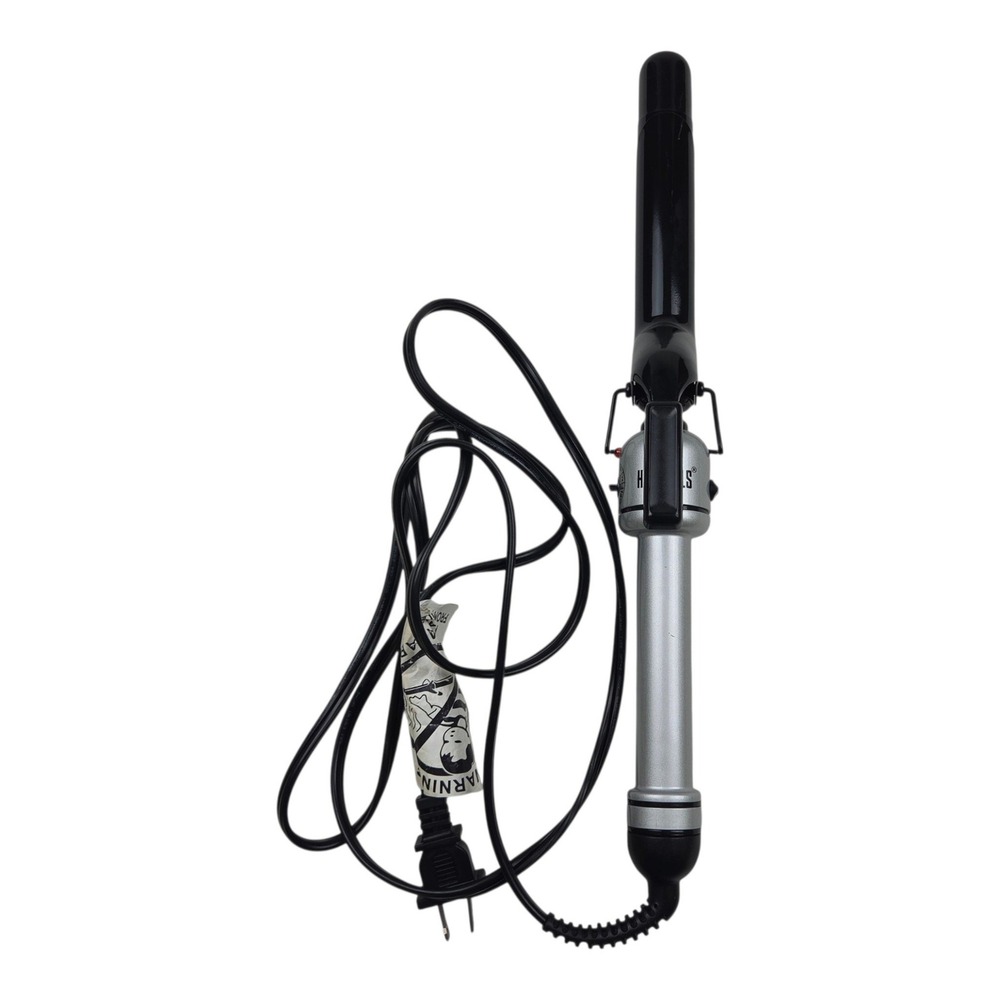 Hot Tools Pro Signature Ceramic Titanium Curling Iron 1" Black Silver HT1R1590